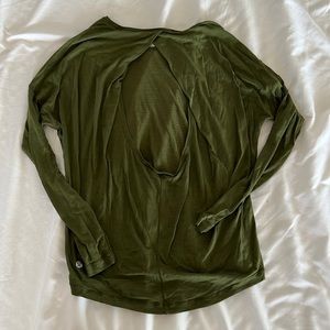 Lululemon Long sleeve Open back top
